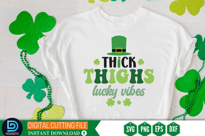 Thick thighs lucky vibes SVG SVG DESIGNISTIC 