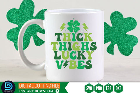 Thick thighs lucky vibes SVG SVG DESIGNISTIC 