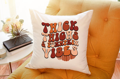 thick thighs & punmpkin vibes Autumn Cut File Sublimation designartist 