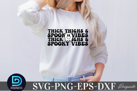 Thick thighs & spooky vibes, Halloween SVG SVG DESIGNISTIC 