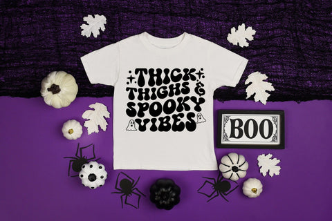 Thick Thighs & Spooky Vibes, Retro Halloween SVG SVG CraftLabSVG 