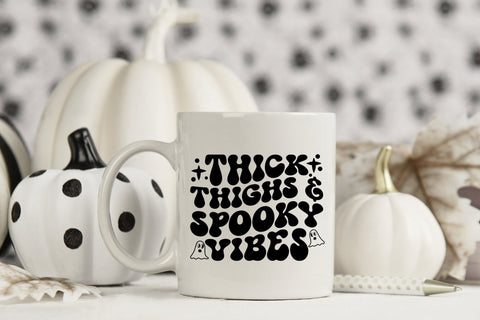 Thick Thighs & Spooky Vibes, Retro Halloween SVG SVG CraftLabSVG 