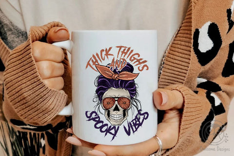 Thick Thighs Spooky Vibes Sublimation Designs Sublimation LAM HOANG THUY 