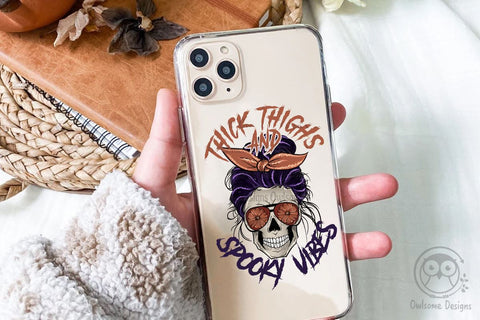 Thick Thighs Spooky Vibes Sublimation Designs Sublimation LAM HOANG THUY 