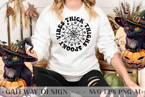 Thick Thighs Spooky Vibes Svg Design SVG designmaster24 