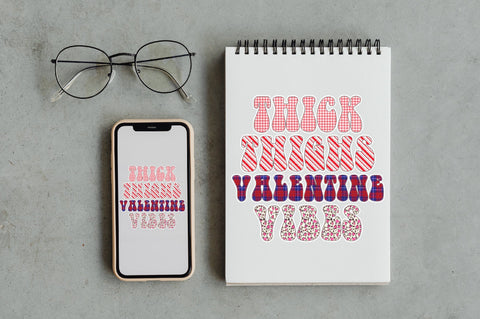 Thick Thighs Valentine Vibes Sublimation Sublimation Jagonath Roy 