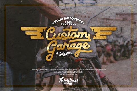 Thickline Font PutraCetol Studio 