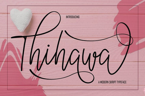 Thihawa Script Font mahyud creatif 