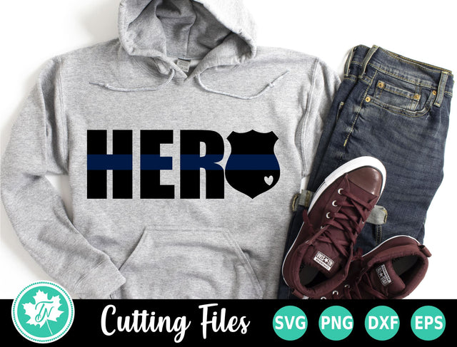 Thin Blue Line SVG | Hero SVG SVG TrueNorthImagesCA 