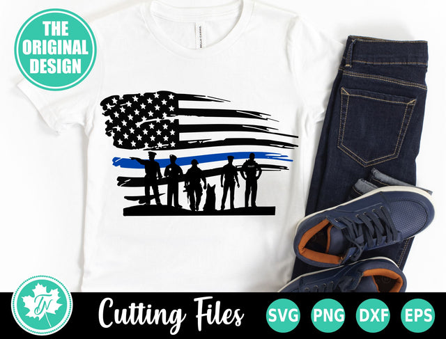 Thin Blue Line SVG | Police SVG SVG TrueNorthImagesCA 