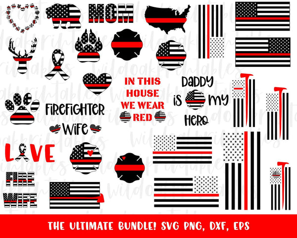 Firefighter Sister SVG Thin Red Line Firefighter Sister 