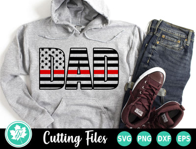 Thin Red Line SVG | American Flag Dad SVG TrueNorthImagesCA 