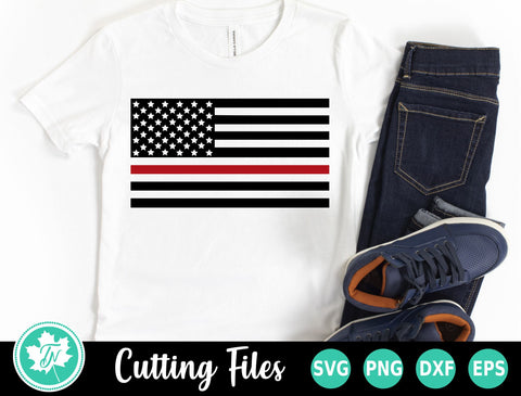 Thin Red Line SVG | American Flag SVG SVG TrueNorthImagesCA 