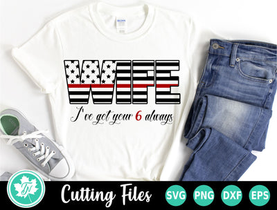 Thin Red Line SVG | Firefighter Wife SVG SVG TrueNorthImagesCA 