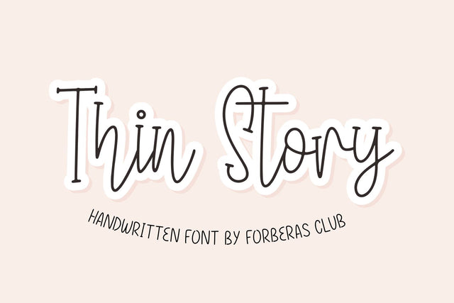 Thin Story Font Forberas 