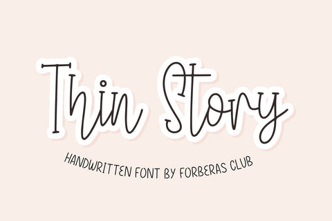 Thin Story Font Forberas 