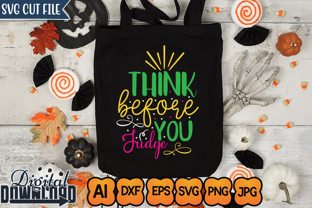 Think Before You Judge,SVGs,Quotes and Sayings,Food & Drink,On Sale, Print & Cut SVG Newmockups 