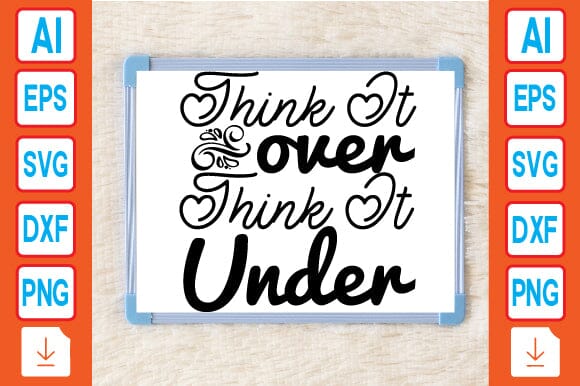 Think It over Think It Under SVG Craftlabsvg24 