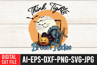 Think Tights Broom Rides Sublimation Design Sublimation BlackCatsMedia 