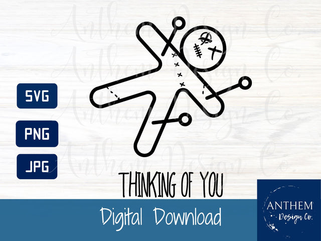 Thinking of you svg, voodoo svg, valentines svg, anti valentine svg, breakup svg SVG Anthem Design Company 