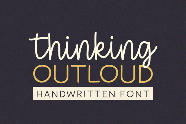 Thinking Outloud - Rustic Handwritten Font Font Balevgraph Studio 
