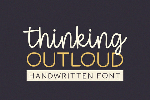 Thinking Outloud - Rustic Handwritten Font Font Balevgraph Studio 