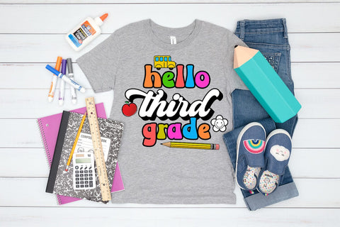 Third Grade First Day School I Back to School Sublimation Sublimation Happy Printables Club 