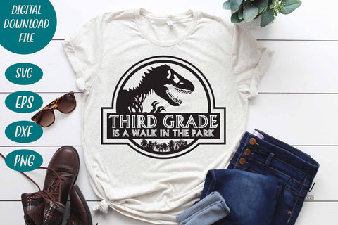 Third grade is a Walk in the Park svg, Jurassic park svg, cool teacher svg SVG Isabella Machell 