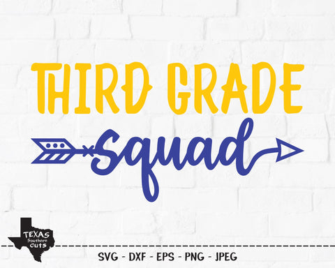Third Grade Squad | School SVG SVG Texas Southern Cuts 