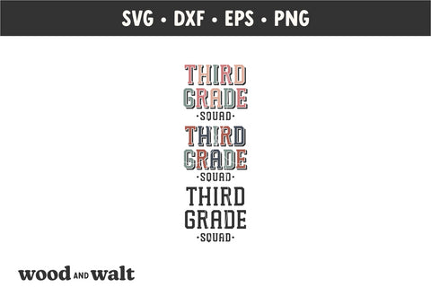 Third Grade Squad SVG | Back To School SVG SVG Wood And Walt 