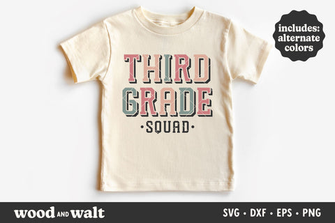 Third Grade Squad SVG | Back To School SVG SVG Wood And Walt 