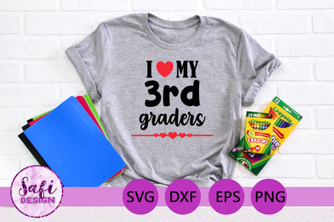 Third Grade Teachers Cut File Bundle SVG Safi Design 