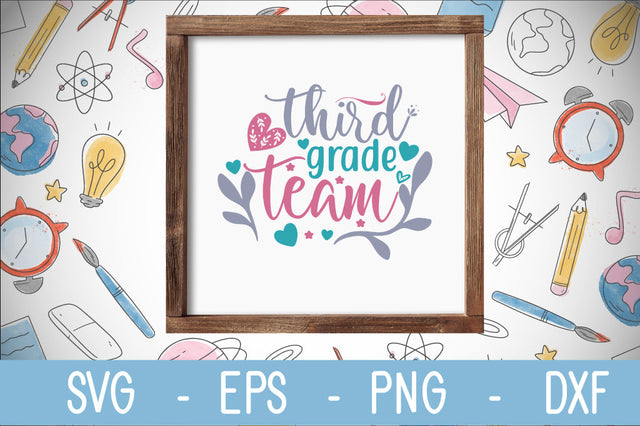 third grade team SVG cut file SVG Svgcraft 