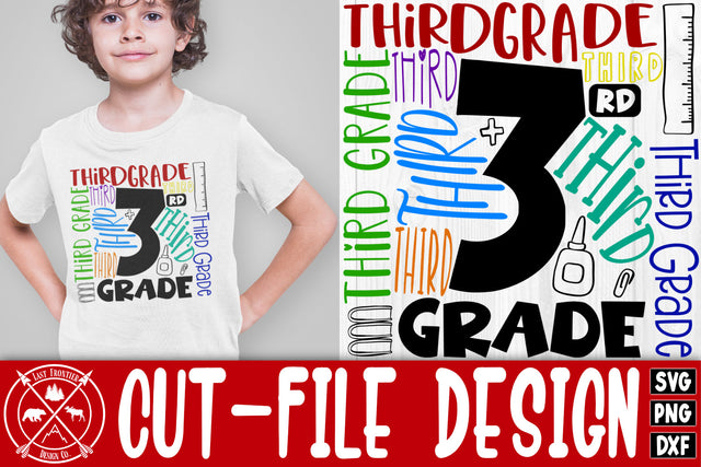 Third Grade Typography Cut File|Third Grade SVG SVG Last Frontier Design Co. 