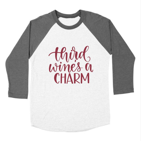 Third Wine's a Charm Hand Lettered SVG Cut File SVG Cursive by Camille 