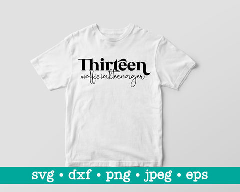 Thirteen svg, 13th birthday svg, 13th birthday girl svg, Hello 13 svg, Official teenager png SVG MAKStudion 