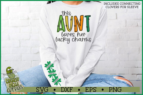 This Aunt Loves Her Lucky Charms on Sleeve SVG File SVG Crunchy Pickle 