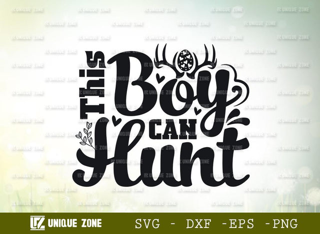 This Boy Can Hunt | Hunting Season | Happy Easter | Easter Bunny | Heart Shape | T-shirt Design SVG Unique Zone 