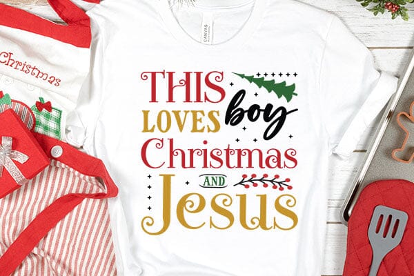 this boy loves christmas and jesus SVG Angelina750 