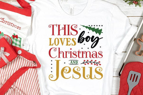 this boy loves christmas and jesus SVG Angelina750 