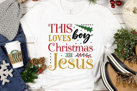 this boy loves christmas and jesus SVG Angelina750 