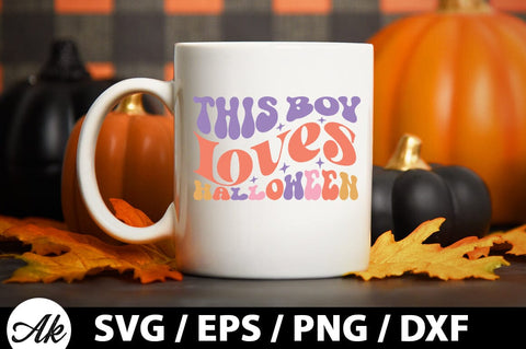 This boy loves halloween Retro SVG SVG akazaddesign 