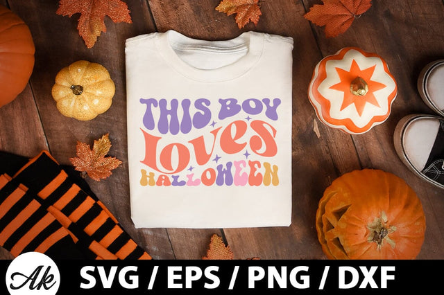 This boy loves halloween Retro SVG SVG akazaddesign 