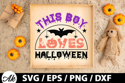 This boy loves halloween svg SVG akazaddesign 