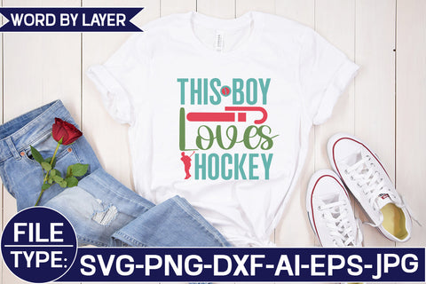 This Boy Loves Hockey SVG Cut File SVG Studio Innate 