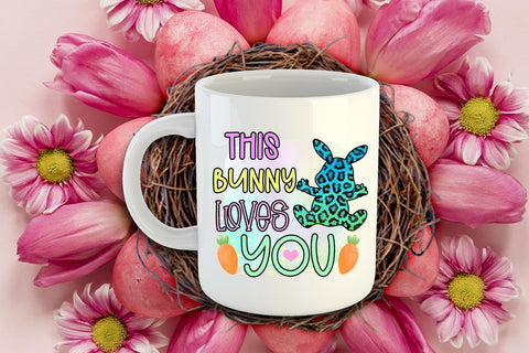 This Bunny Loves You-Sublimation Easter-Sublimation PNG Sublimation Happy Printables Club 