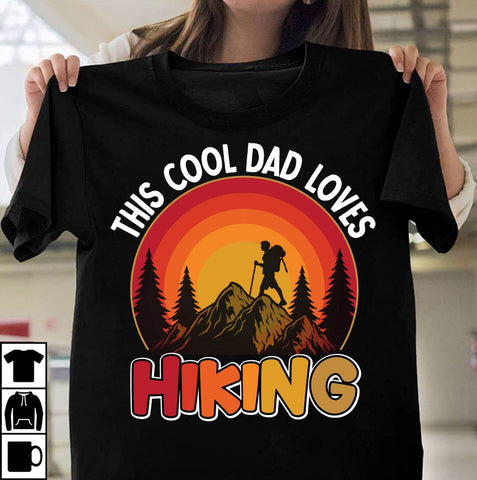 This Cool Dad Loves Hiking SVG Cute File, Father's Day retro T-shirt Design, Dad Sublimation PNG, Father's Day Retro Vintage T-shirt Design, Father's Day Clip Art,Dad SVG Bundle SVG Insomnia Std 