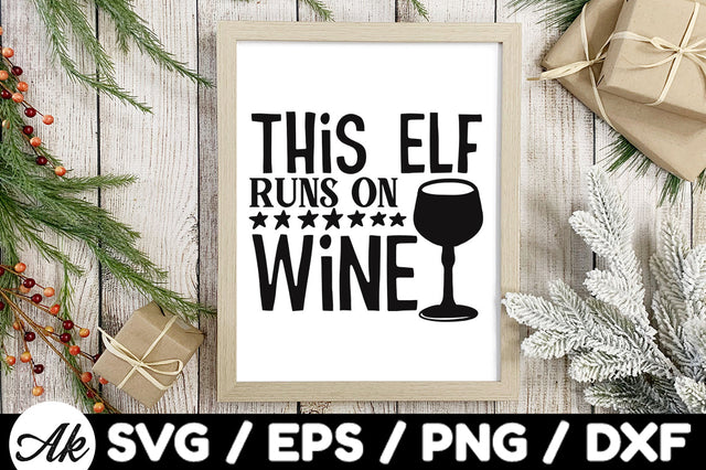 This elf runs on wine svg SVG akazaddesign 