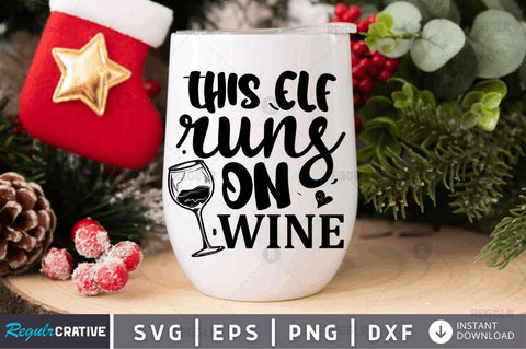 This elf runs on wine SVG SVG Regulrcrative 