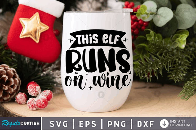 This elf runs on wine SVG SVG Regulrcrative 